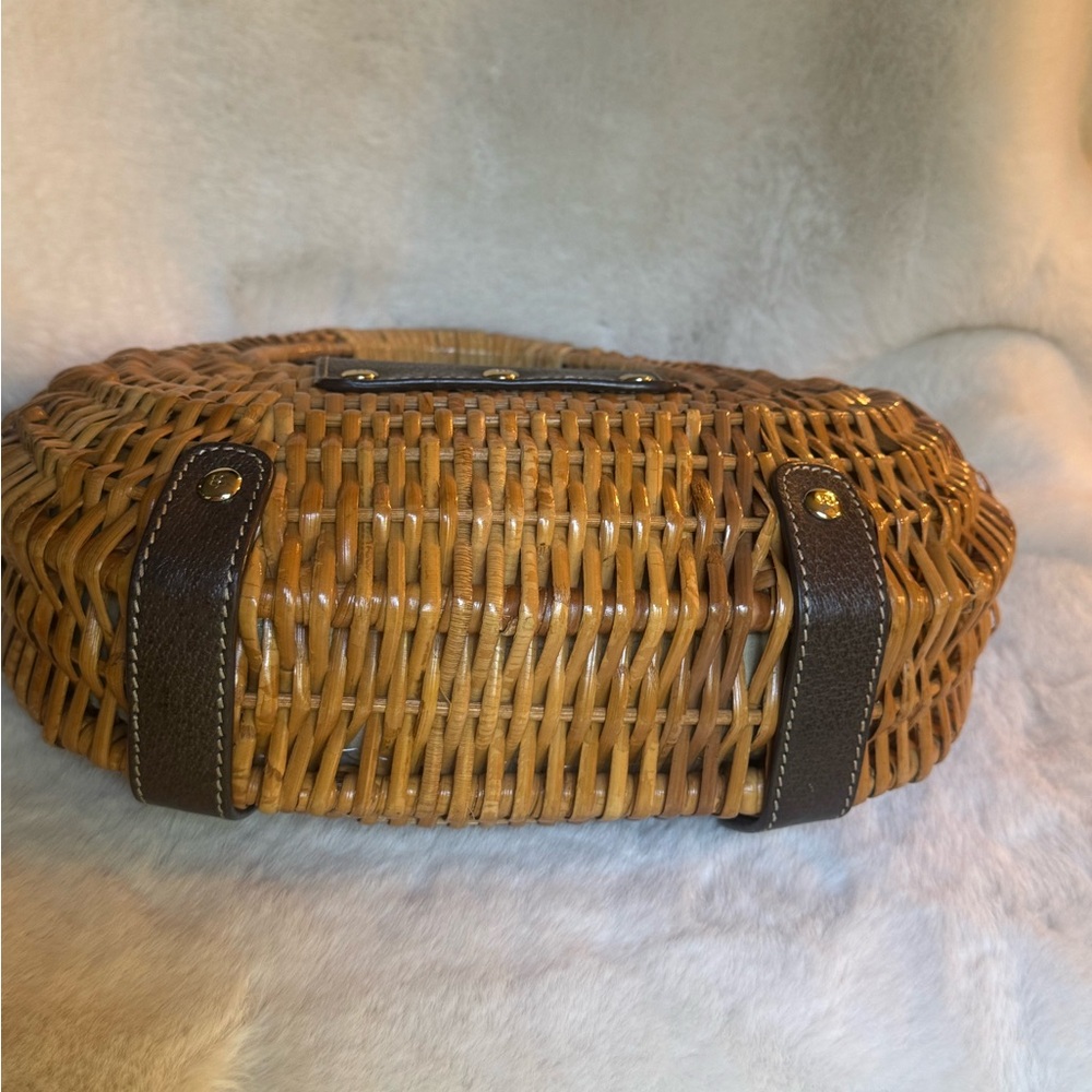 Kate Spade Santiago Rattan Handbag - Picture 6 of 14